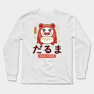 Red Frog Daruma Long Sleeve T-Shirt